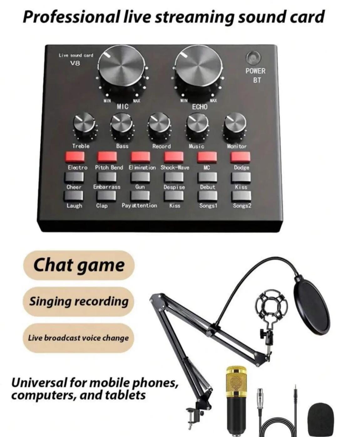 Mic + V8