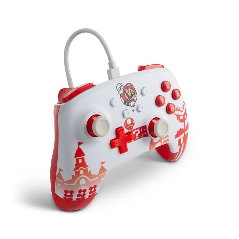 PowerA Enhanced Wired Controller for Nintendo Switch - Mario Red/White