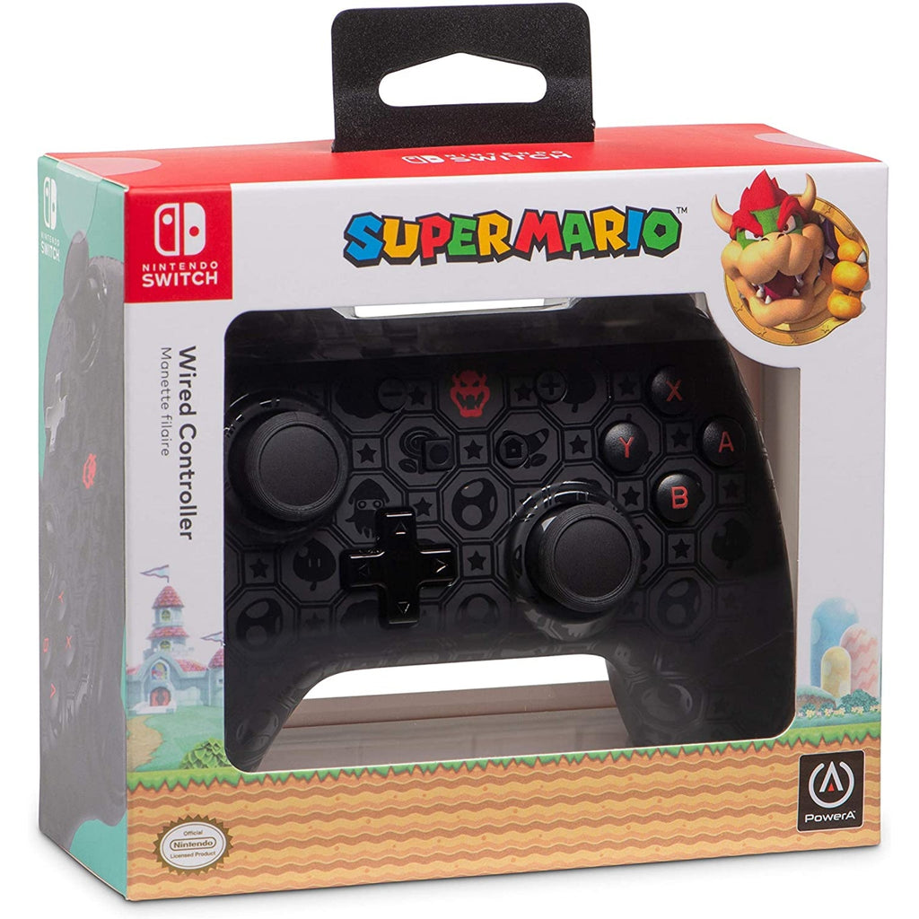 PowerA Super Mario Bros. Bowser Shadow Wired Controller for Nintendo Switch