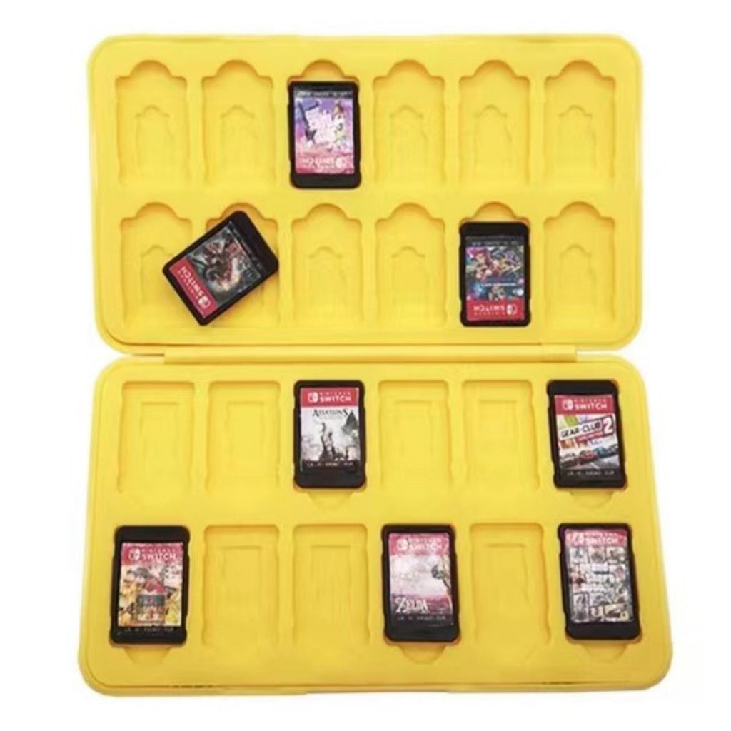 3D Pattern Game Card Case for Nintendo Switch with 24 Game Card Slots and 24 Micro SD Card Slots
