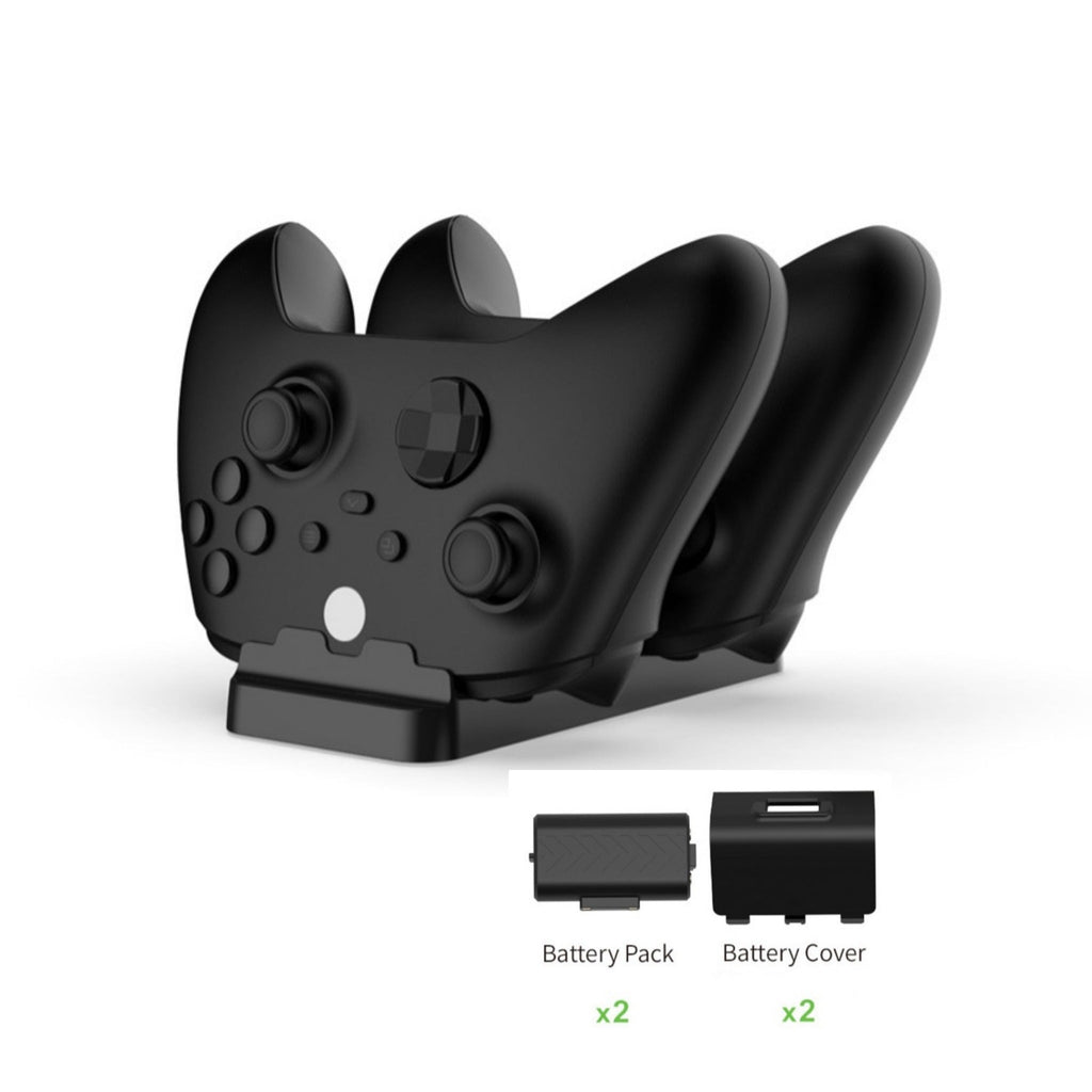 Dobe Dual Charging Station with Two Rechargable Batteries for Xbox Series X|S and Xbox One Controllers