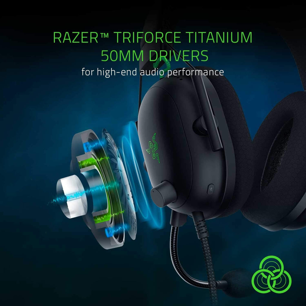 Razer BlackShark V2 With USB Sound Card - THX 7.1 Spatial Surround Sound