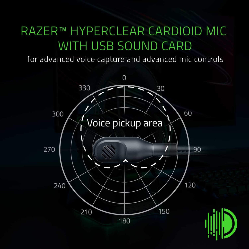Razer BlackShark V2 With USB Sound Card - THX 7.1 Spatial Surround Sound