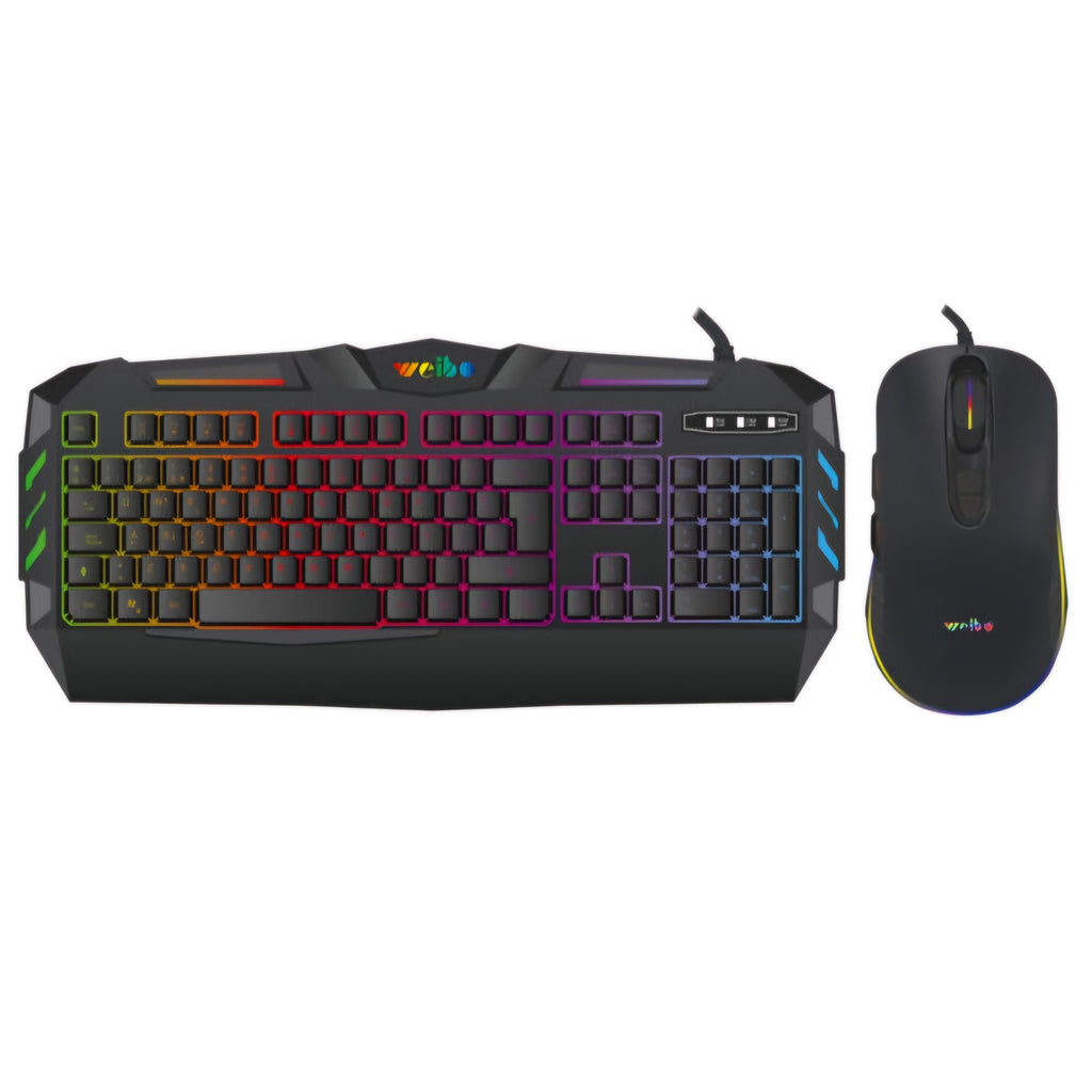 Weibo WB520 RGB Gaming Keyboard & Mouse Set