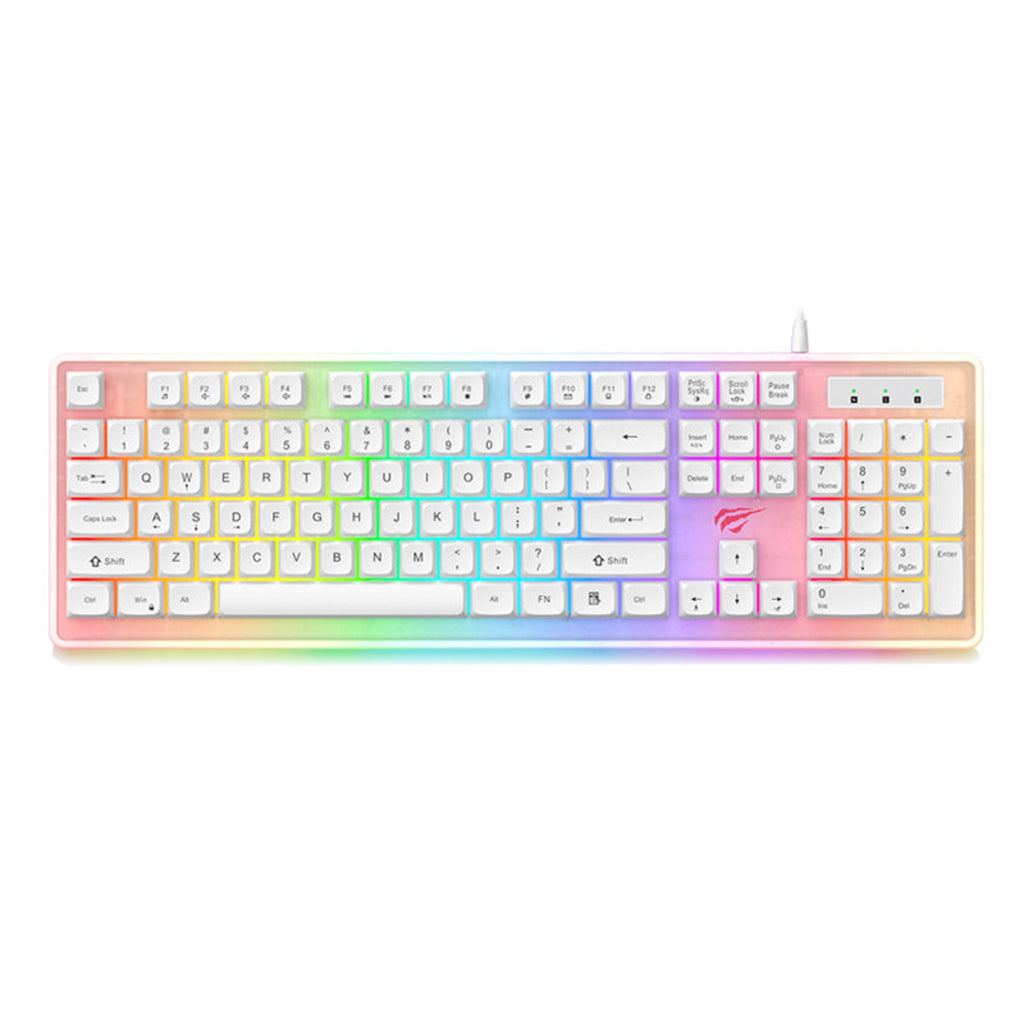 Havit KB876L RGB backlighting Gaming Keyboard - White