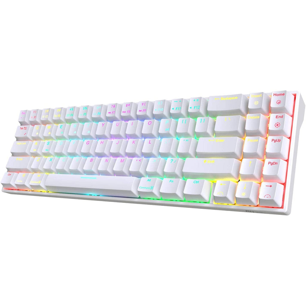 RK ROYAL KLUDGE RK71 RGB Dual Mode Wireless/Wired 70% Mechanical Gaming Keyboard - White