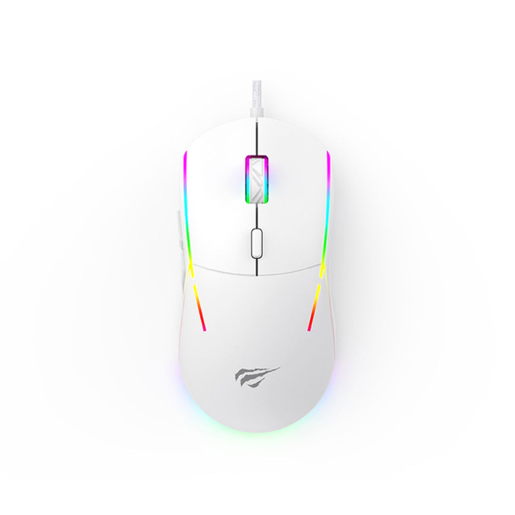 Havit MS961 RGB Backlit Programmable Gaming Mouse - White