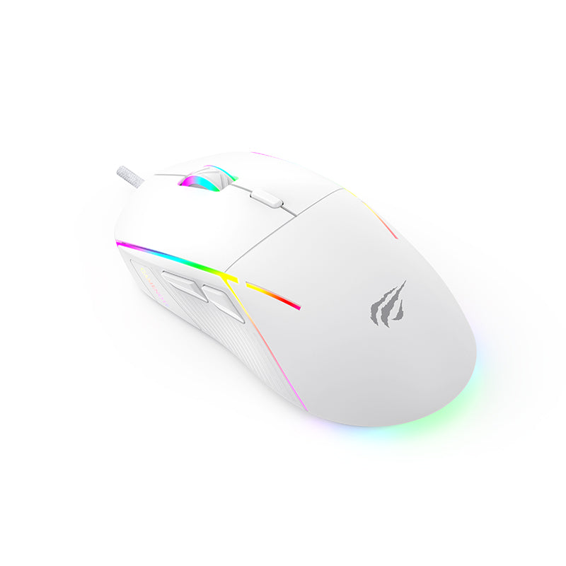 Havit MS961 RGB Backlit Programmable Gaming Mouse - White