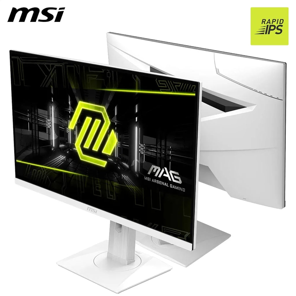 MSI MAG 274PFW 27 Inch FHD Gaming Monitor - 1920 x 1080 Rapid IPS Panel, 180 Hz - 1ms (GtG), 117percentage sRGB Colour Gamut, Frameless Design, HDR Ready - White