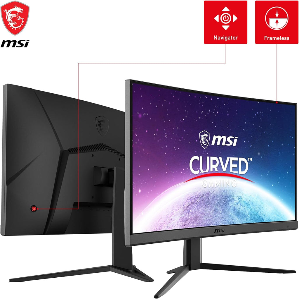 MSI G24C4 E2 24 Inch Fhd Curved Gaming Monitor - 1500R 1920 X 1080 Va Panel, 180Hz / 1Ms, Black