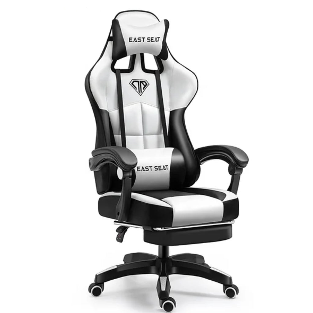 East Seat YT012 Gaming Chair with Footrest - White