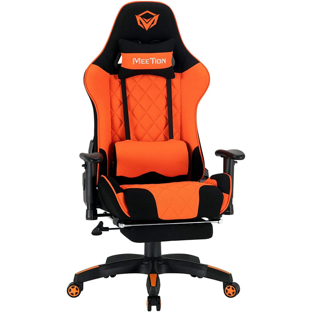 MeeTion CHR25 Gaming E-Sport Chair with Footrest - Black and Orange
