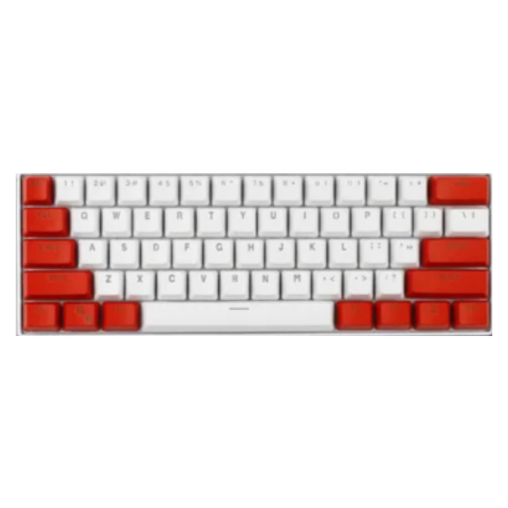 Royal Kludge RK custom color PBT doubleshot 61keys keycaps key keycap for 60% mechanical keyboards - Red/White