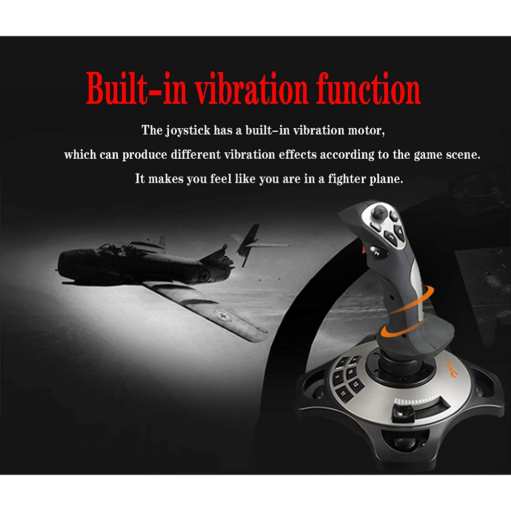 PXN 2113 Pro Flight Simulator Joystick with Vibration Function and Throttle for Windows PC