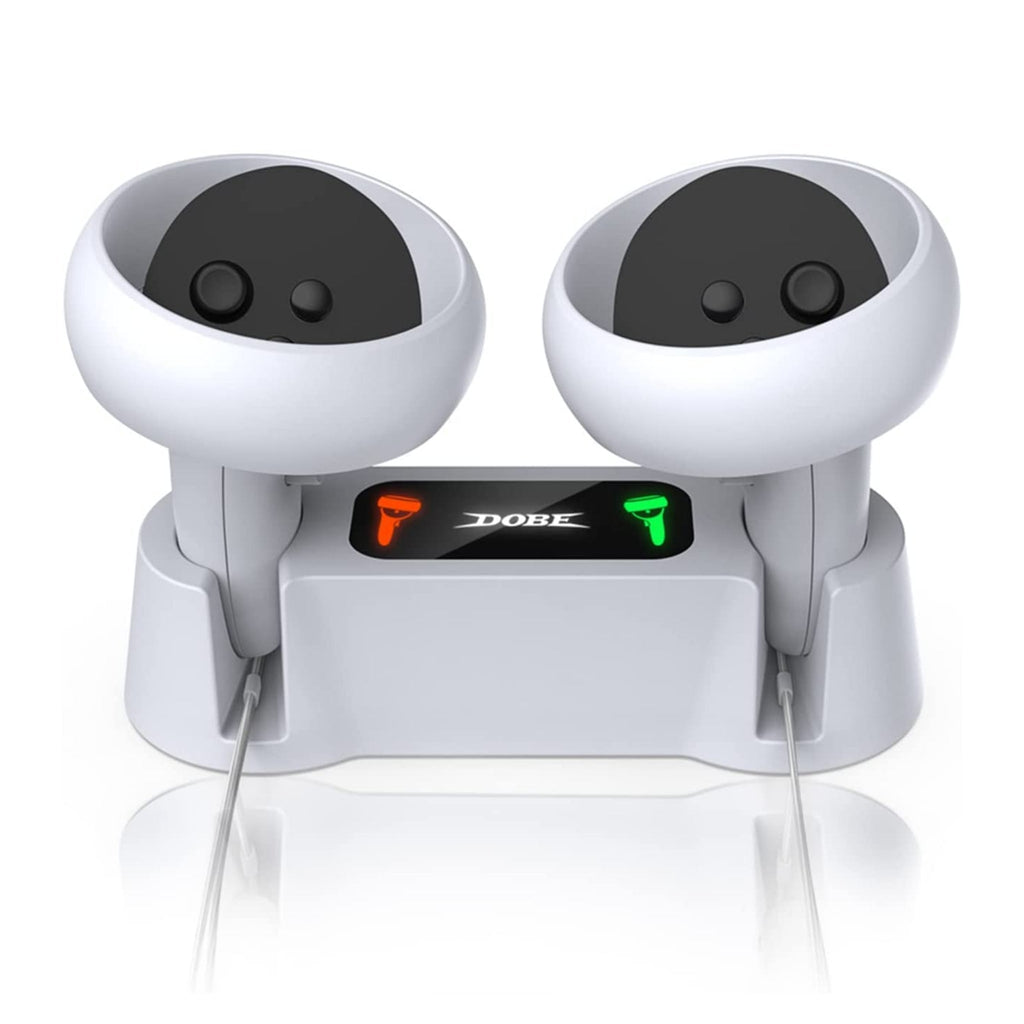 DOBE Fast Charging Dock with Rechargable Battery Pack for Meta Quest 2 VR Controllers