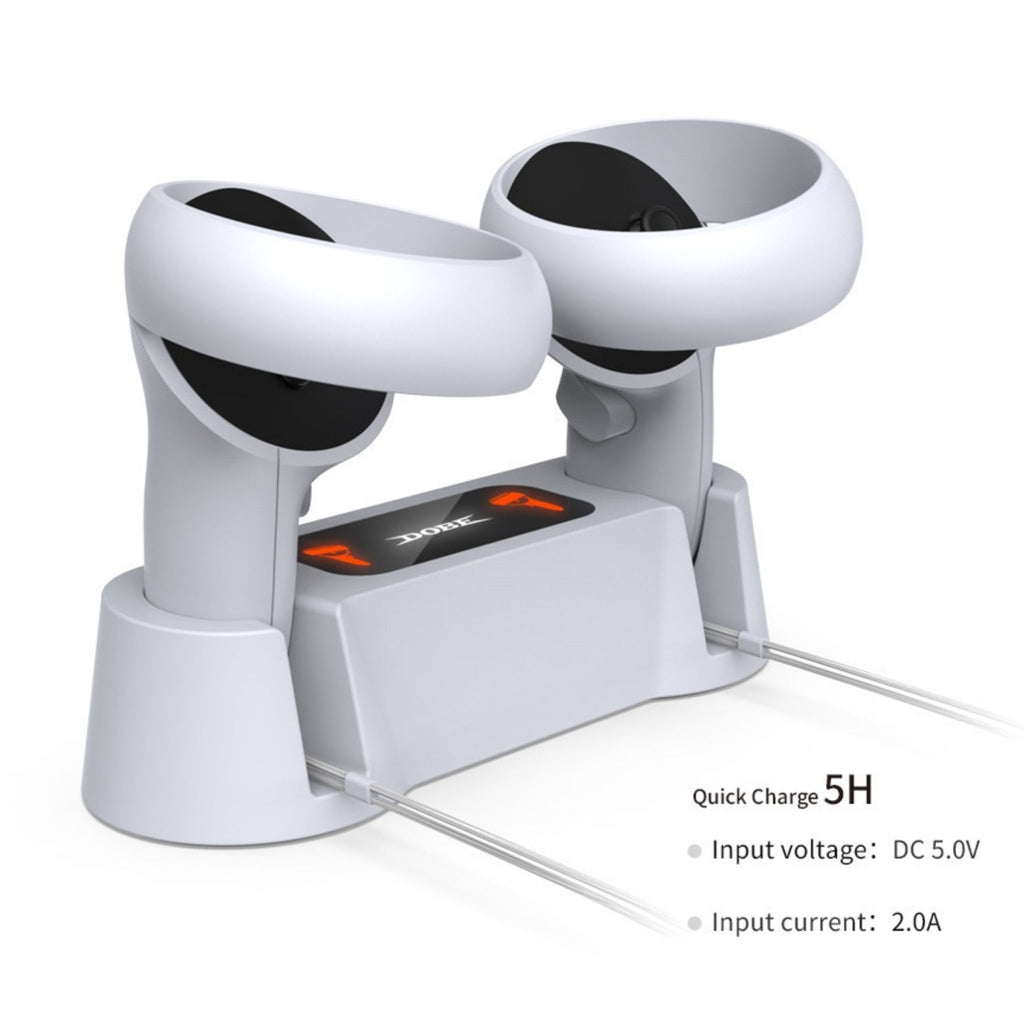 DOBE Fast Charging Dock with Rechargable Battery Pack for Meta Quest 2 VR Controllers