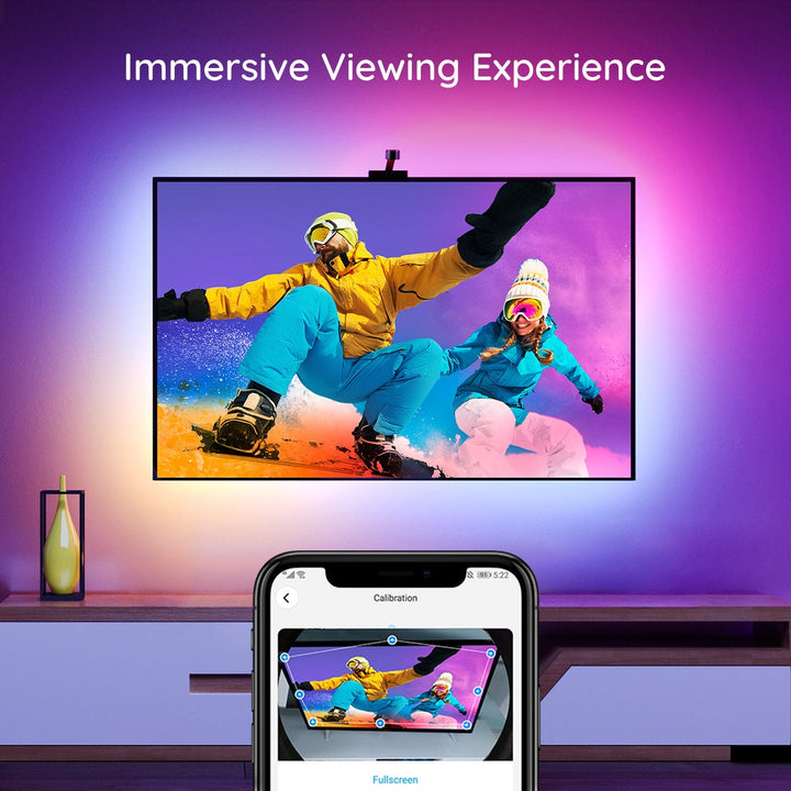 Govee Envisual TV LED Backlights with Camera, DreamView T1 RGBIC Wi-Fi TV Backlights for 55-65 inch TVs