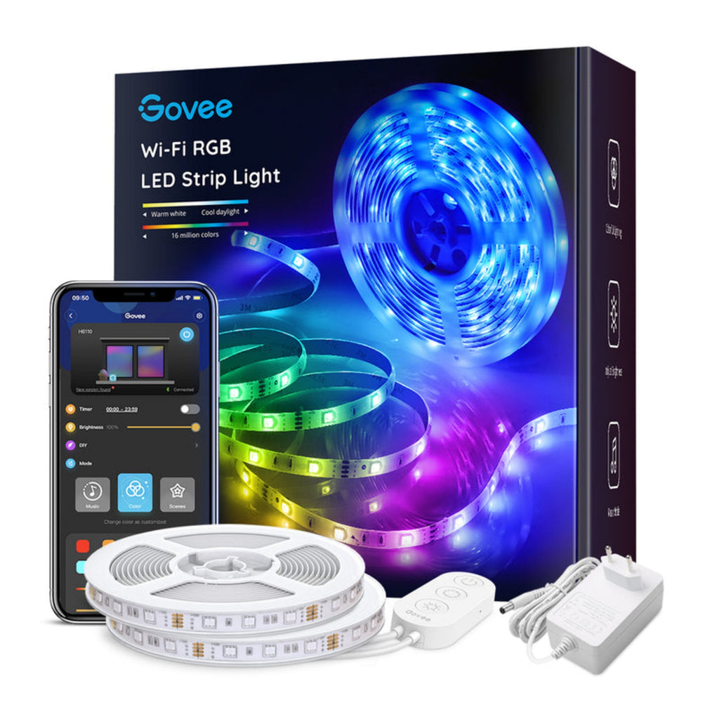 Govee RGB Smart Wi-Fi + Bluetooth LED Strip Lights(10m) [Energy Class A]