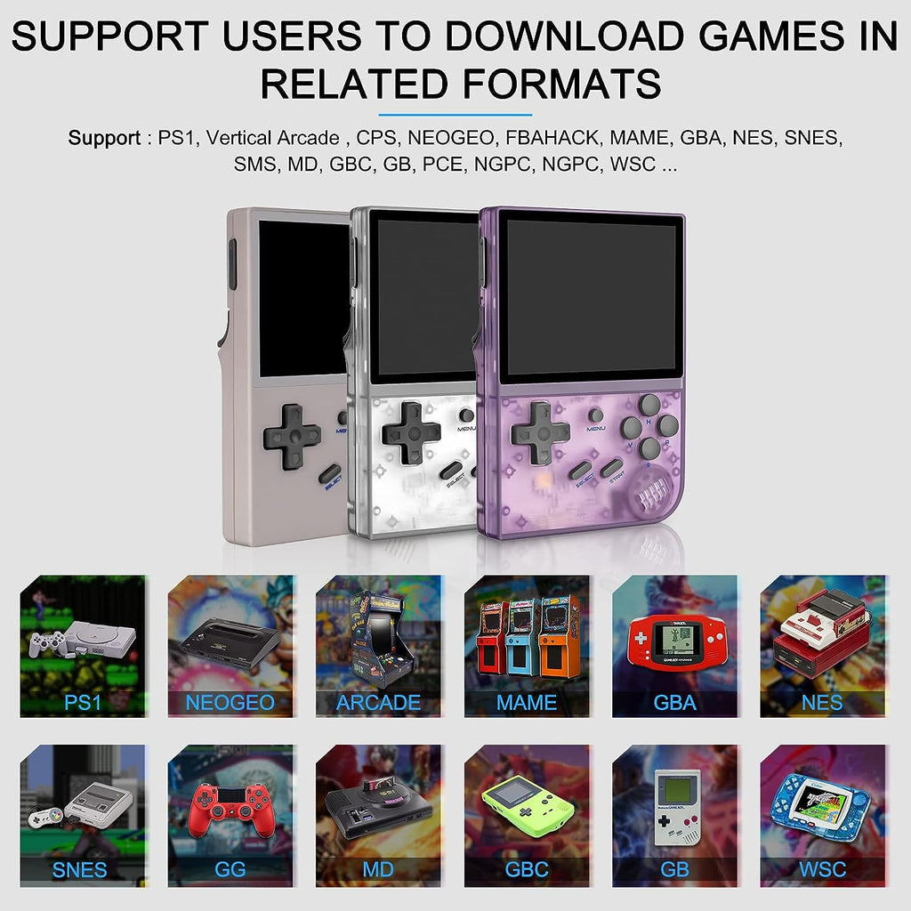 Anbernic RG35XX Handheld Retro Game Console with 3.5 Inch IPS Screen and 5474 Classic Games 2100mAh Battery Support Linux, HDMI and TV Output
