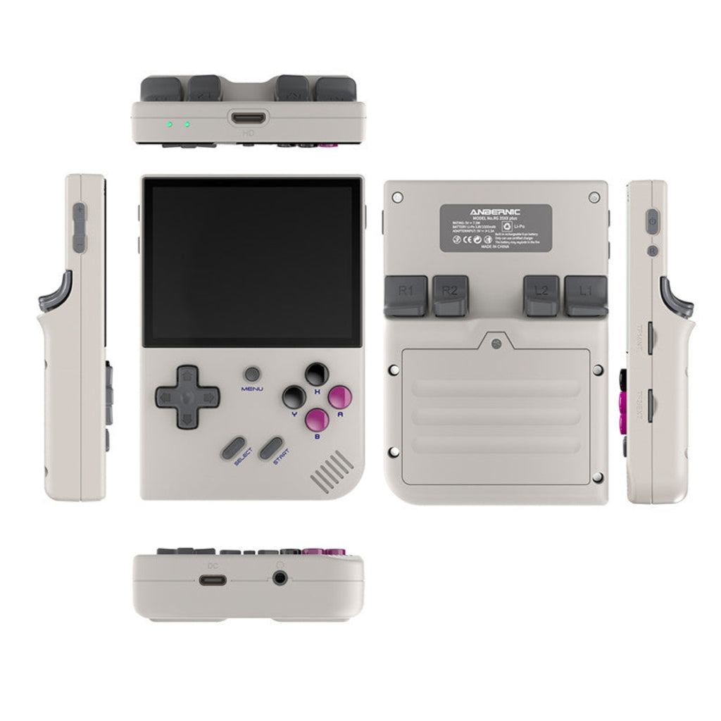 Anbernic RG35XX Plus Handheld Game Console, 3.5 inch IPS Screen Linux OS, 64G TF Card with 5500+ Games, Support HDMI TV Output 5G WiFi Bluetooth
