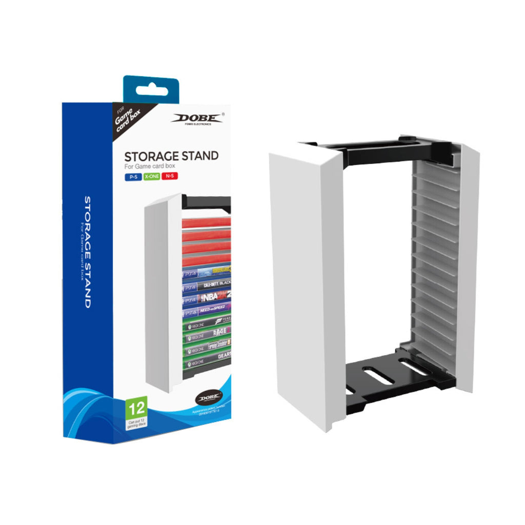 Dobe Game Disc Storage Stand For pS5, PS4, Xbox & Nintendo Games - Black/White