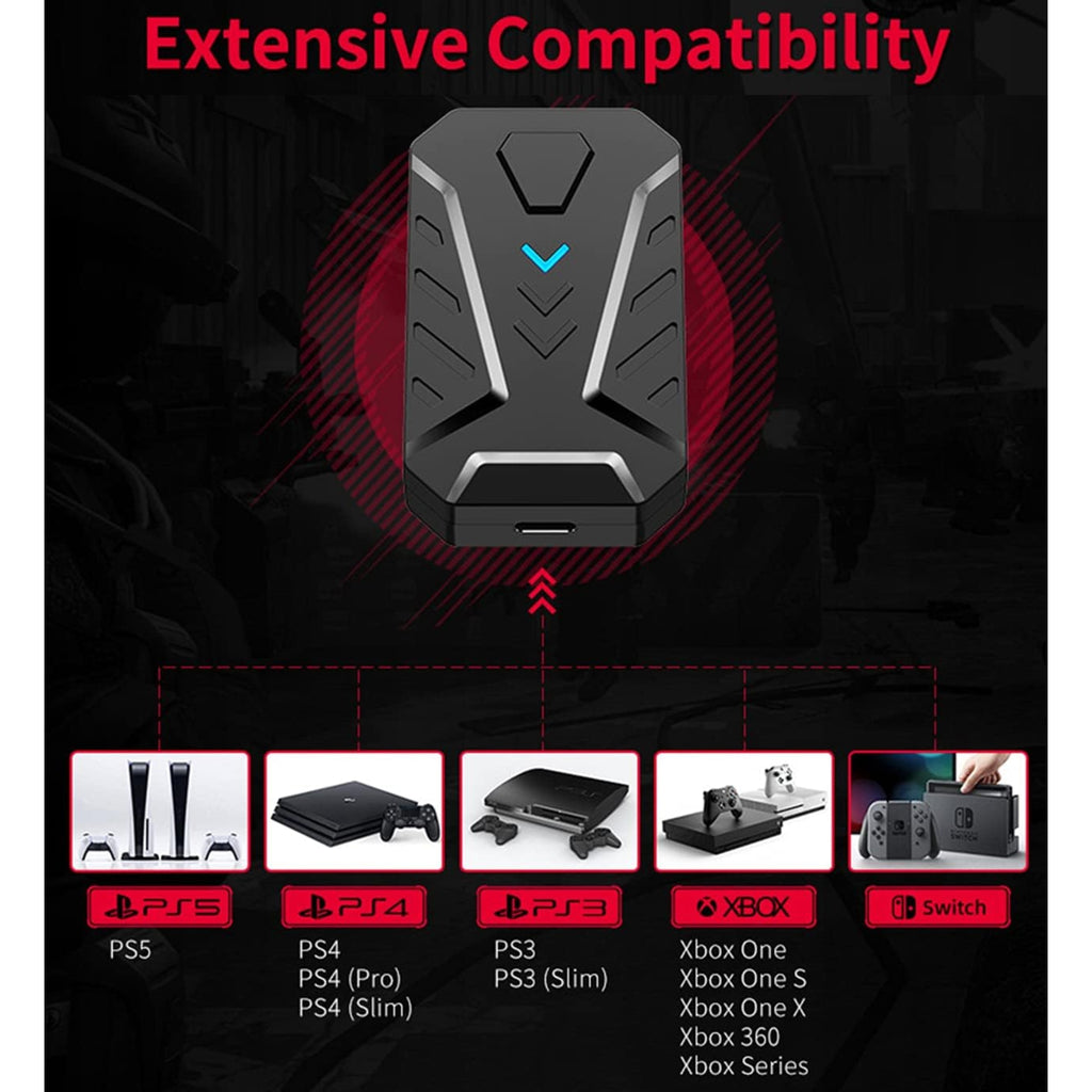 MIX master Convertor Set RGB Gaming Keyboard & Mouse Combo Pack for PS3 / PS4 / PS5 / Xbox One / Xbox Series S|X / Nintendo Switch