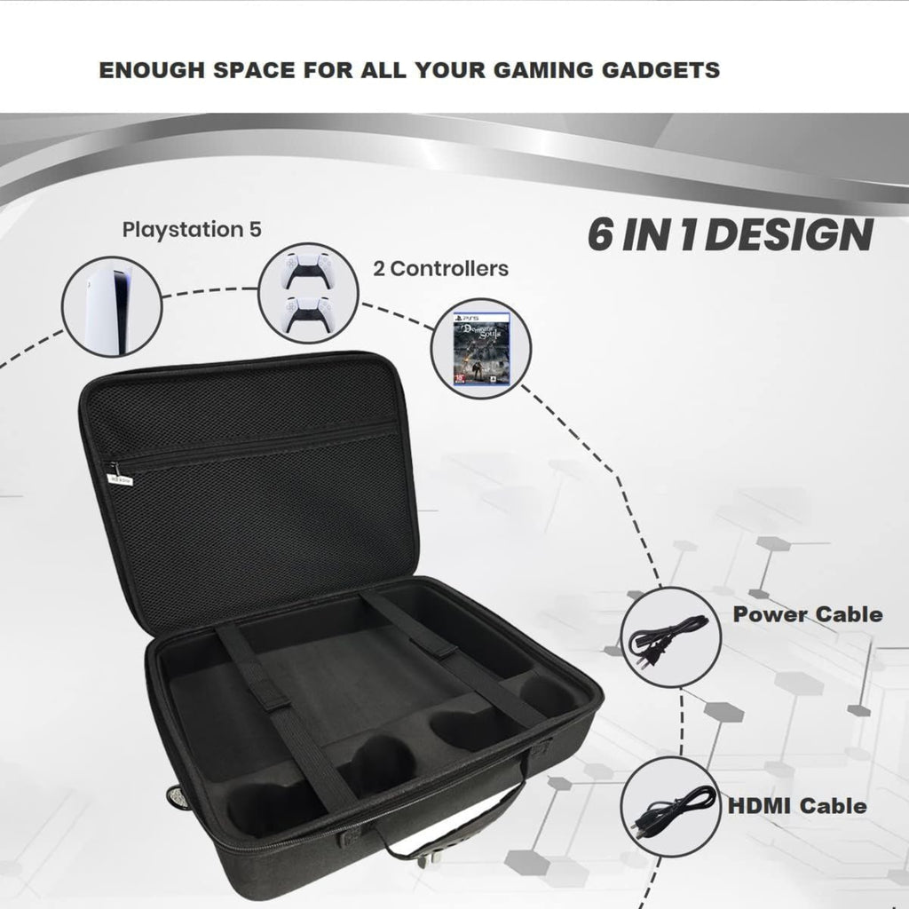 Hard Carrying Case, Travel Bag for PS5 Slim Consoles