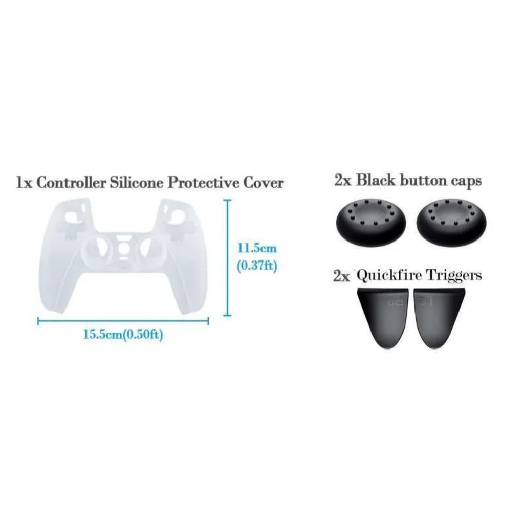 Lucky Fox 6 in 1 Protective Kit For PS5 Dualsense Controller