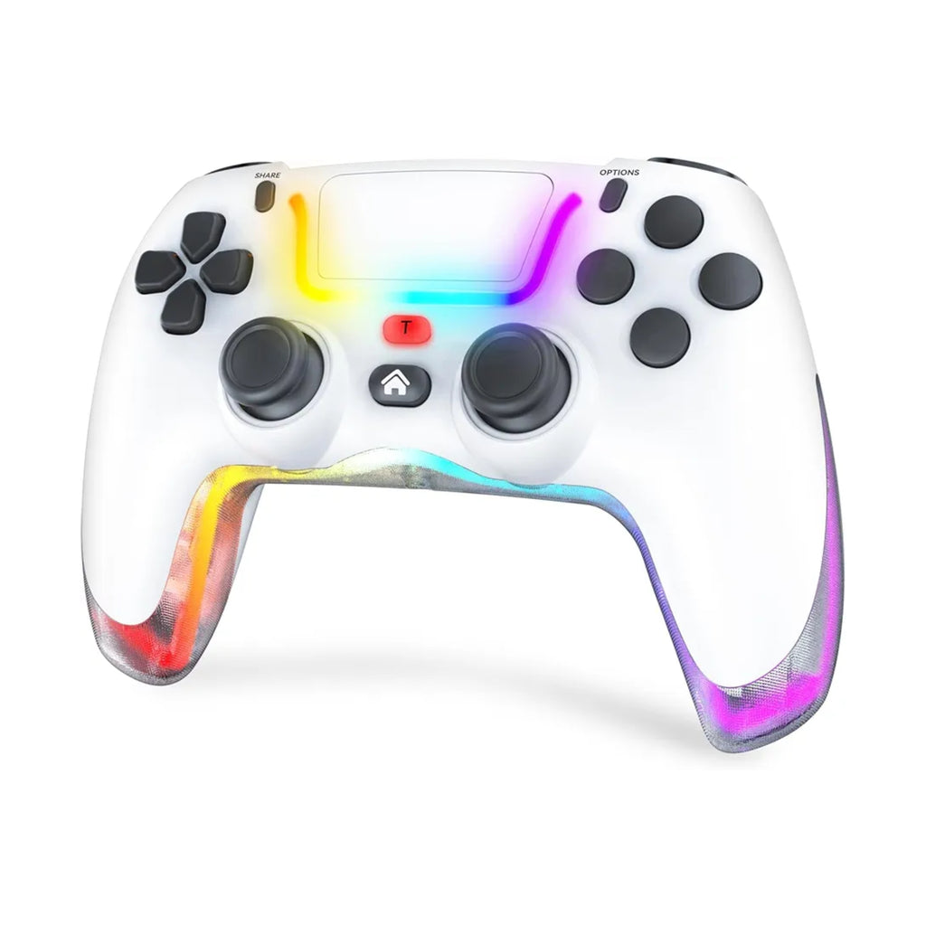 P07 Wireless Controller with Dual Vibration/6-Axis Gyro/RGB Modes/Macro M1,M2/Turbo Boost for PS3/PS4/Nintedno Switch/PC/ Mobile Phones