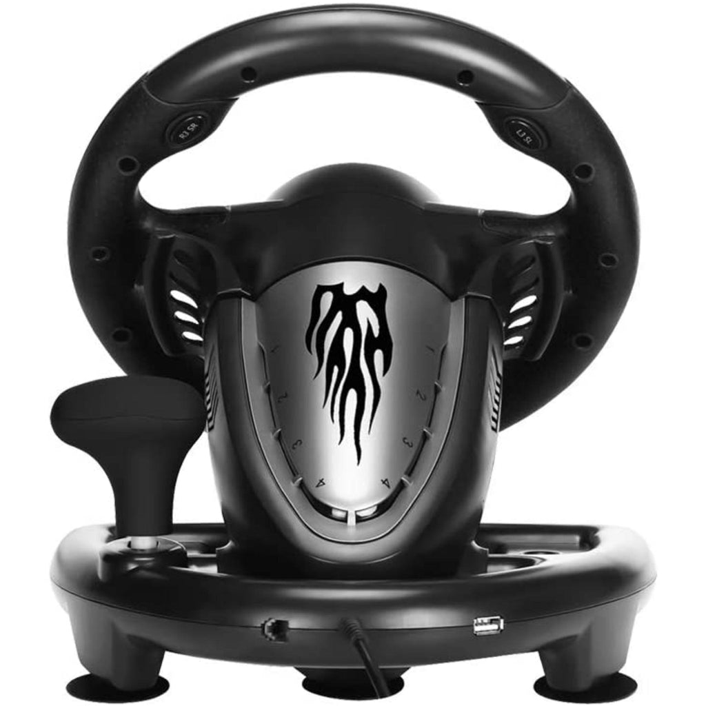 PXN V3 Pro 180 Degree Steering Wheel with Pedals, Vibration Feedback fot for PC, PS3, PS4, Xbox One & Series XS, Nintedno Switch - Black