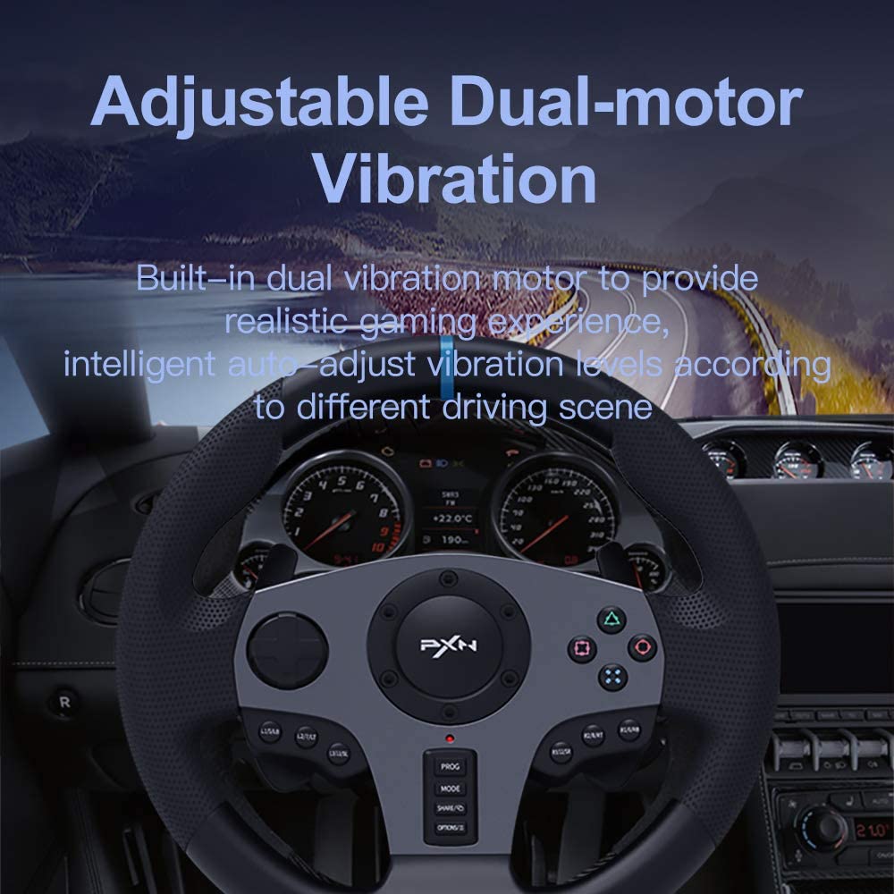 PXN V9 270/900 degree Steering Wheel for PS4, Xbox One,Xbox Series X/S, Nintendo Switch, PC