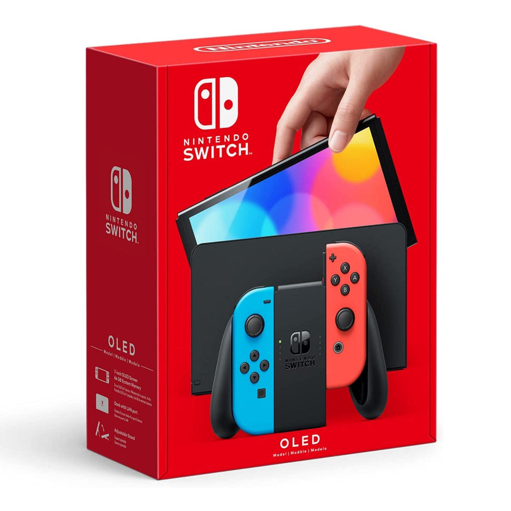 Nintendo Switch OLED Model Console - Neon Red & Neon Blue Joy
