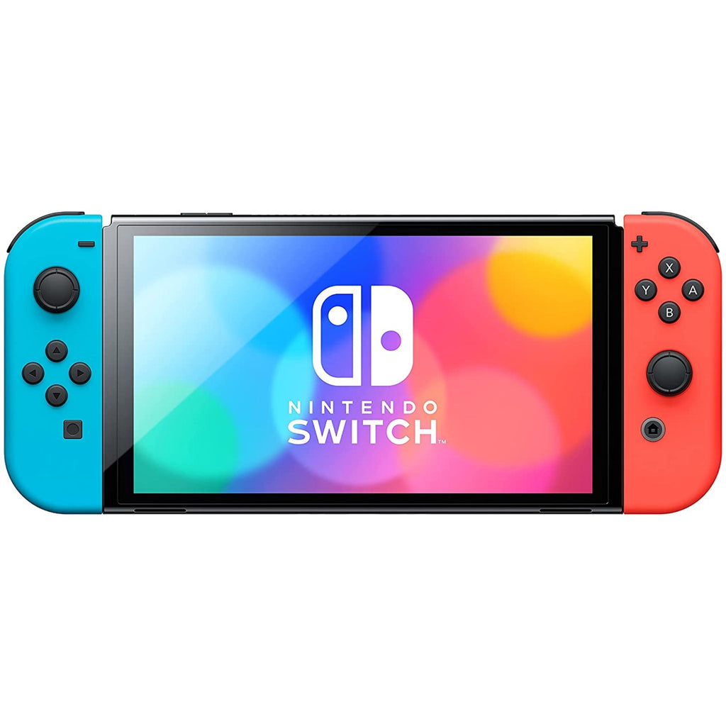 Nintendo Switch OLED Model Console - Neon Red & Neon Blue Joy