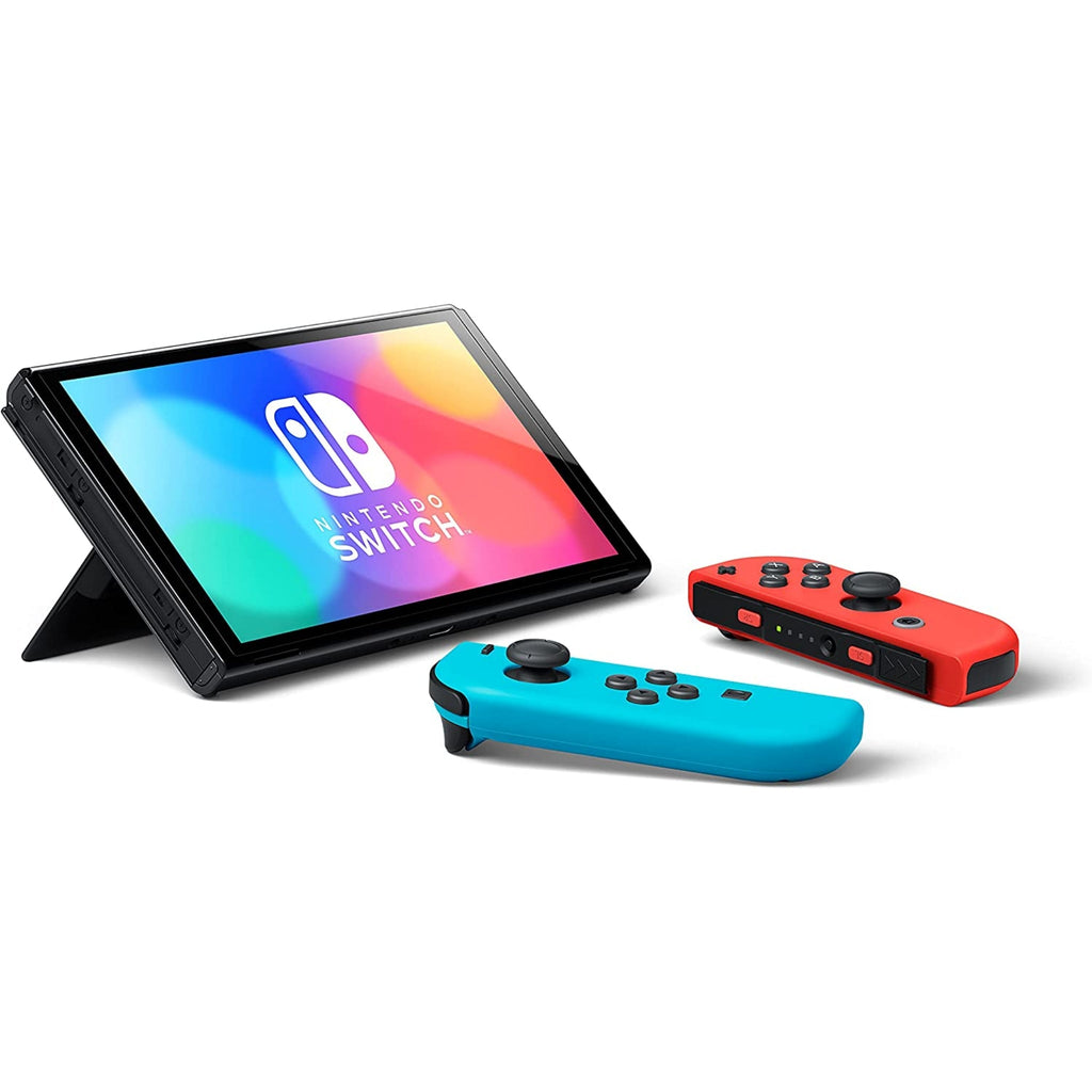 Nintendo Switch OLED Model Console - Neon Red & Neon Blue Joy